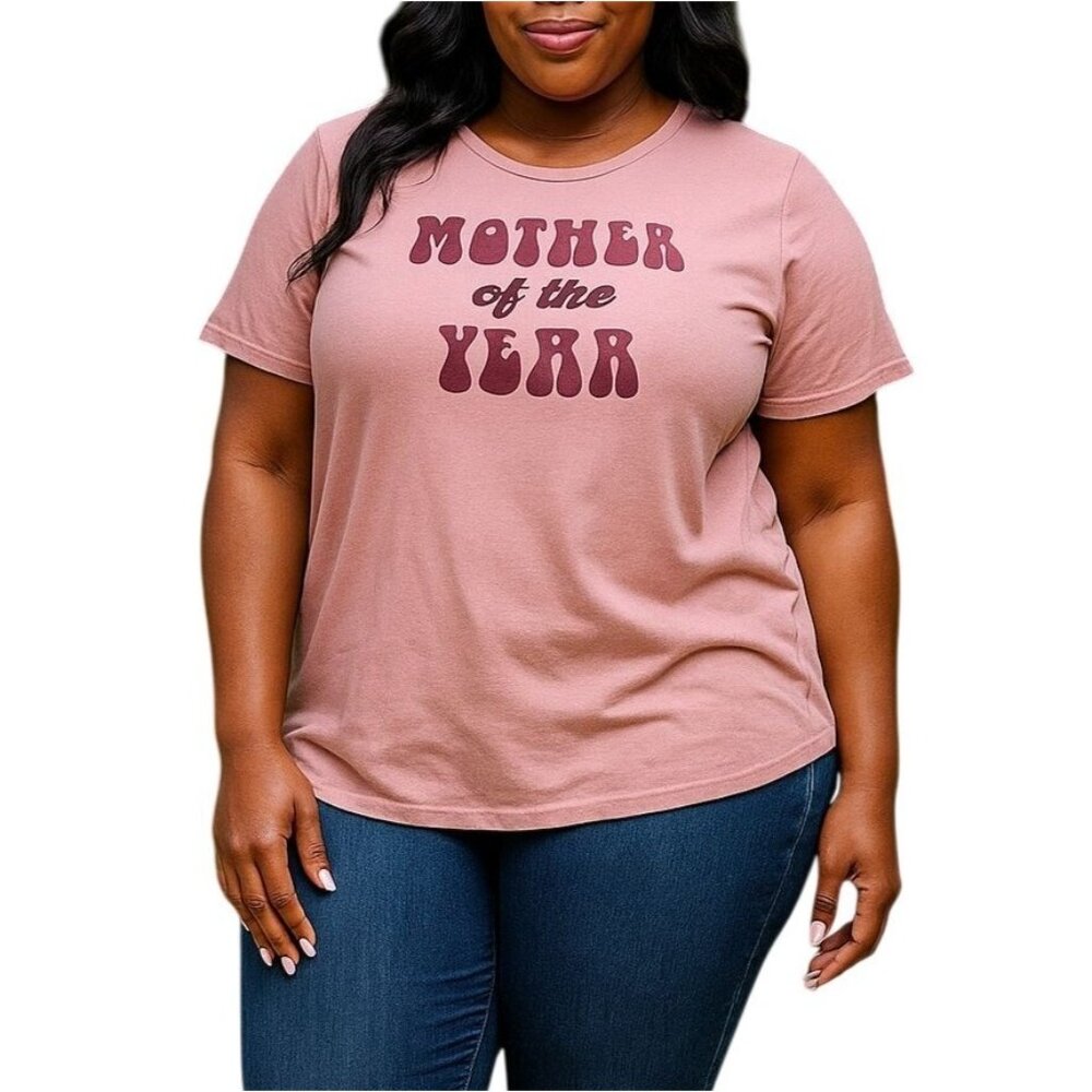 Way To Celebrate!  Size XL Top Mother's Day Womens Relaxed Fit Graphic T-Shirt